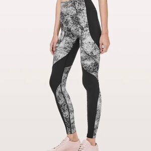 Stylish Black and White Patterned Leggings